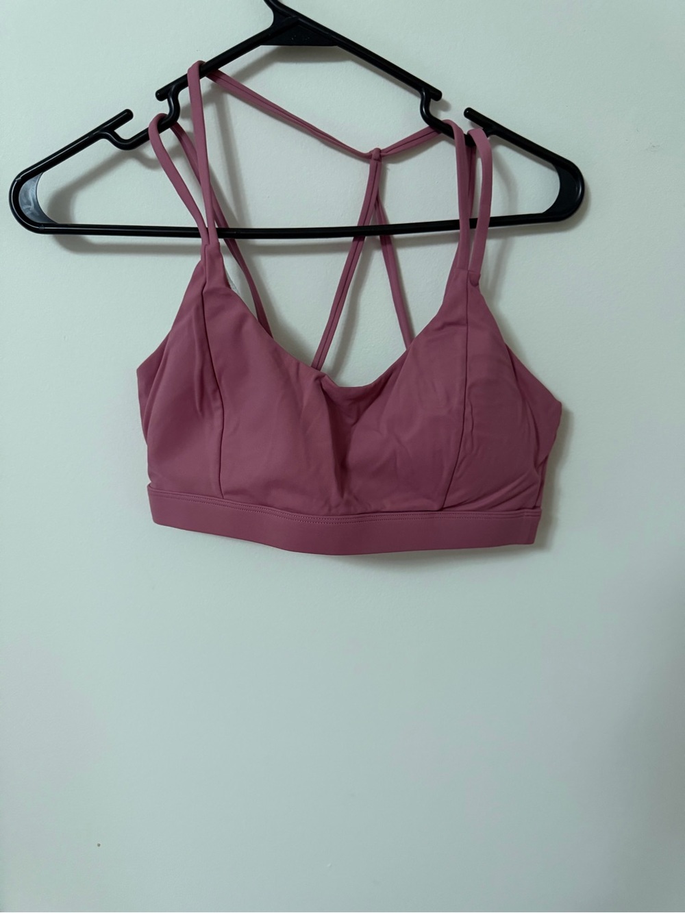 Double-Strap Mauve Sports Bralette